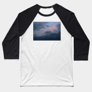 clouds sunset summer evening aesthetic photography blue grey pink purple Baseball T-Shirt